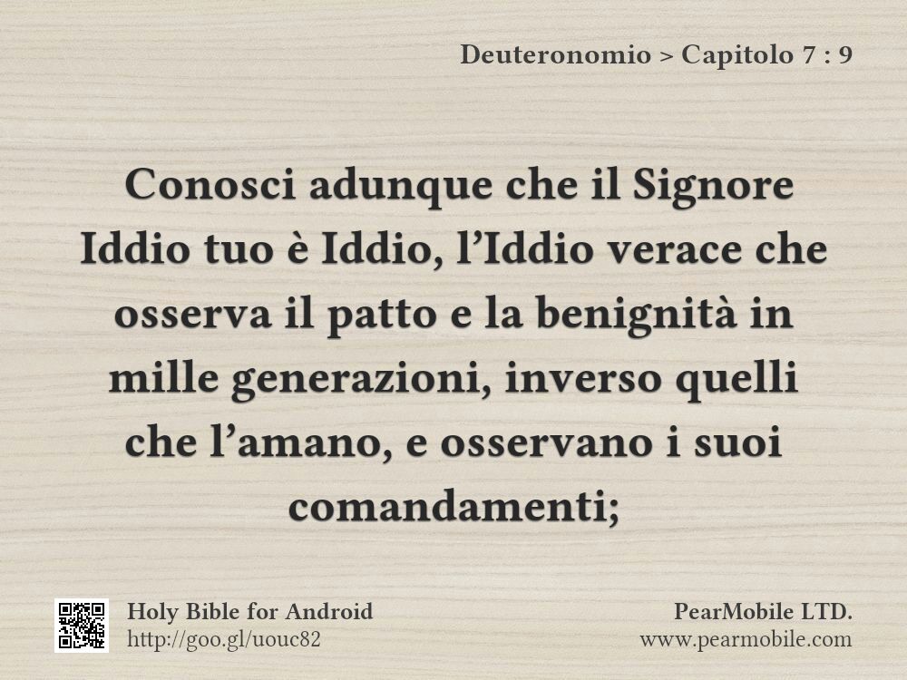 Deuteronomio, Capitolo 7:9